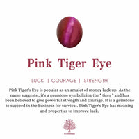 Rosa Tigerauge Edelstein, Glücksbringer, Mut, Stärke, Schmuckstein, spirituelle Bedeutung