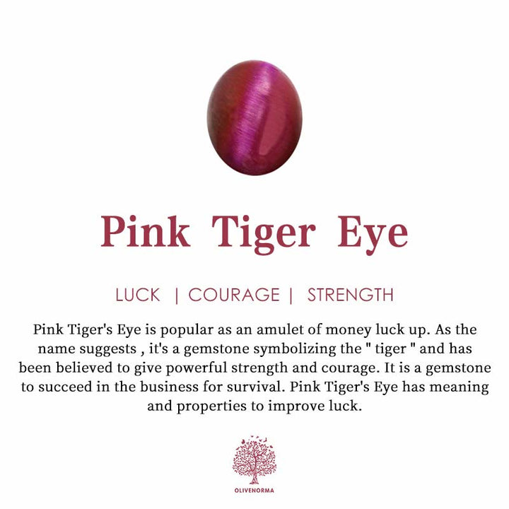 Rosa Tigerauge Edelstein, Glücksbringer, Mut, Stärke, Schmuckstein, spirituelle Bedeutung