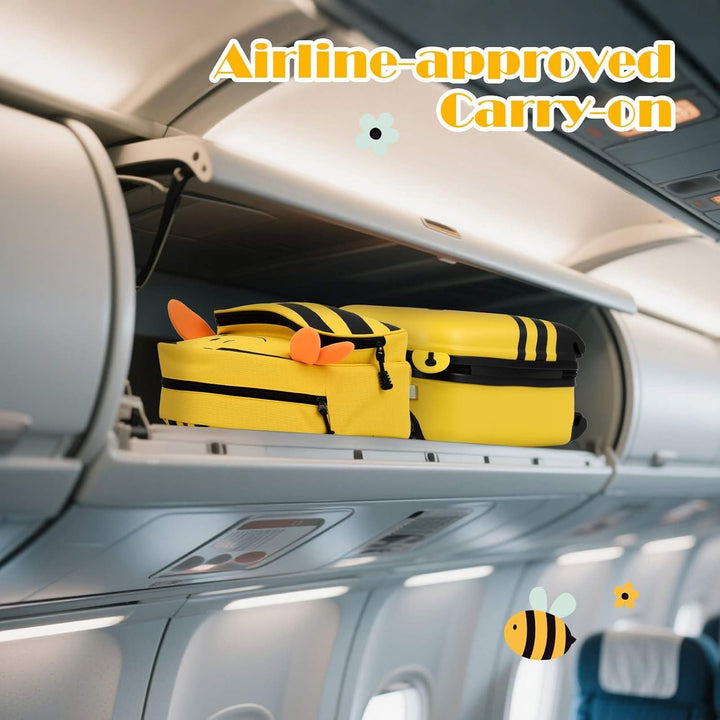 Kinder 2-teiliges Ride-On Koffer- und Reiserucksack-Set mit Spinnerrollen