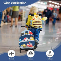 Kinder 2-in-1 Ride-On Scooter Koffer mit LED-Rädern