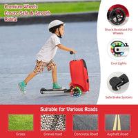 Kinder 2-in-1 Ride-On Scooter Koffer mit LED-Rädern