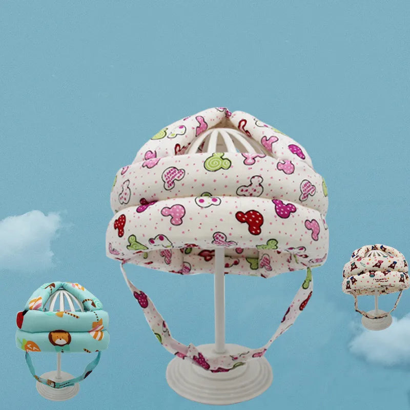 Baby-Schutzhelm, bunt bedruckt, verstellbar, für Kleinkinder, Sicherheitshelm, Kopfschutz.