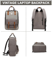 15,6” Wasserdichter Vintage Laptop-Rucksack mit Organizer-Fächern – UrbanEase
