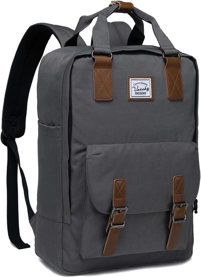 15,6” Wasserdichter Vintage Laptop-Rucksack mit Organizer-Fächern – UrbanEase