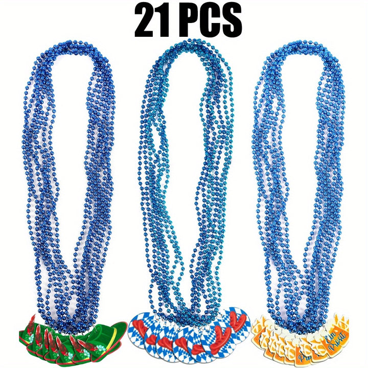 Party Halsketten Set (21 Stück) – WiesnGlanz Oktoberfest 2025