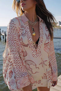 Satiniertes Sommer-Shorts-Set mit Bluse – Talia