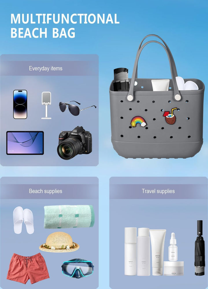 Wasserdichte EVA-Strandtasche – Große & Waschbare Tragetasche für den Herbstspaziergang draußen
