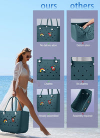 Wasserdichte EVA-Strandtasche – Große & Waschbare Tragetasche für den Herbstspaziergang draußen