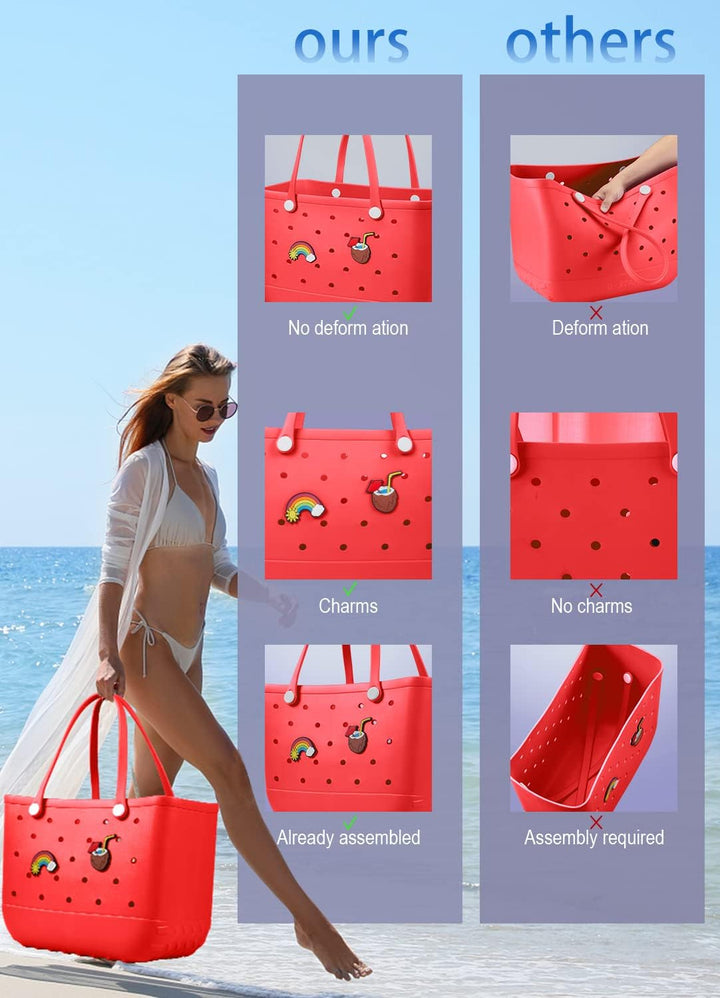 Wasserdichte EVA-Strandtasche – Große & Waschbare Tragetasche für den Herbstspaziergang draußen