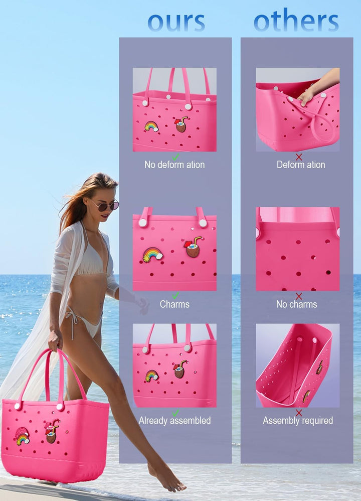 Wasserdichte EVA-Strandtasche – Große & Waschbare Tragetasche für den Herbstspaziergang draußen