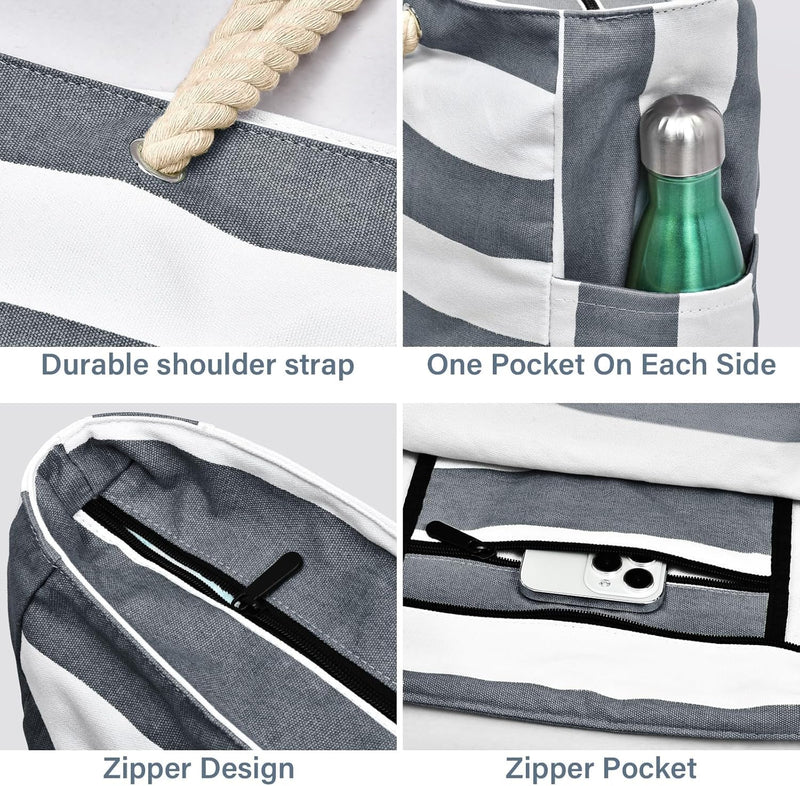 Wasserdichte Große Tasche mit Reißverschluss für Arbeit und Freizeit