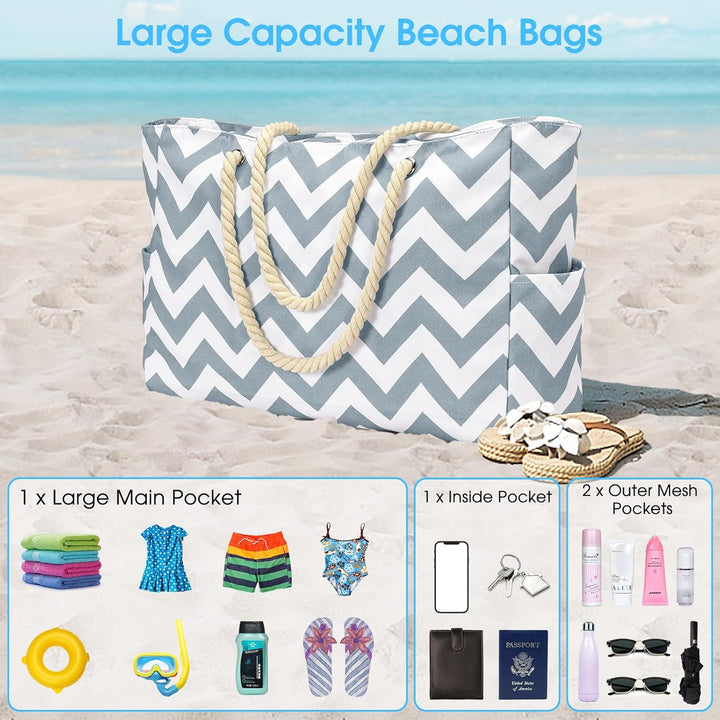 Wasserdichte Große Tasche mit Reißverschluss für Arbeit und Freizeit