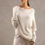 Damen Pullover Set, beige, weiches Material, lässig, gemütlich, modisch, Herbstmode.