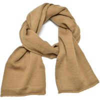 Beiger Strickschal aus Wolle, modisches Accessoire für Herbst und Winter, unisex.