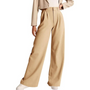 Beige Damenhose, weites Bein, eleganter Stil, modische Damenbekleidung, Herbstmode.