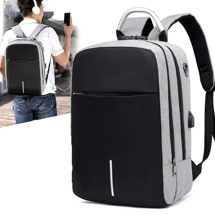 Wasserfester Anti-Diebstahl Laptop-Rucksack – Verstecktes Reißverschluss-Design mit USB-Ladefunktion