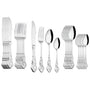 Silberbesteck-Set, 24-teilig, Edelstahl, klassisches Design, glänzend, Essbesteck-Set.