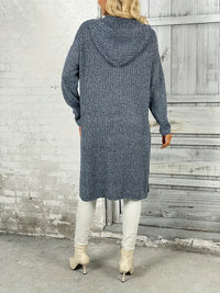 Langes Damen Strickcardigan für Herbst & Winter – Elara