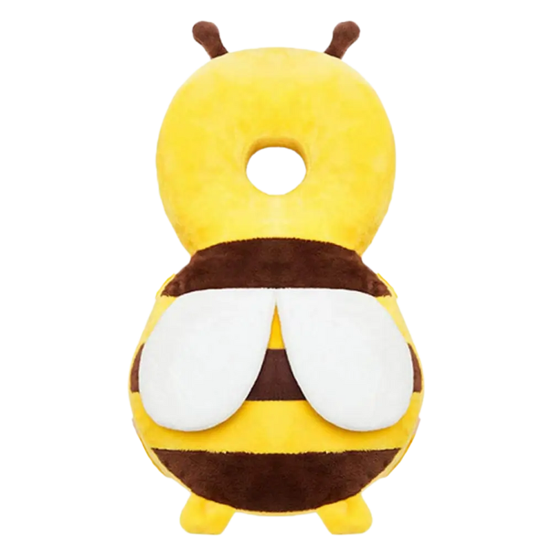 Gelbes Bienen-Kissen, rund, Plüsch, dekorativ, Kinderzimmer, Geschenkidee, bequem.