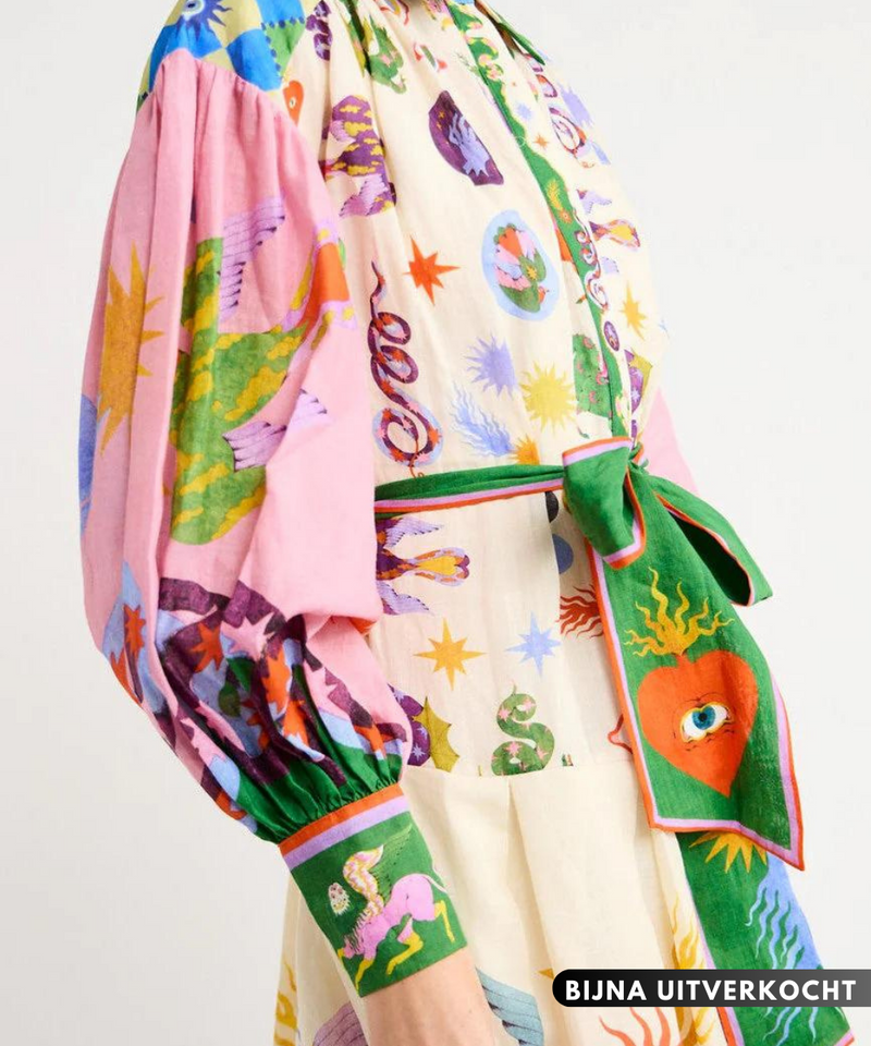 Elegantes Italienisches Maxikleid – Bianca Herbstzauber