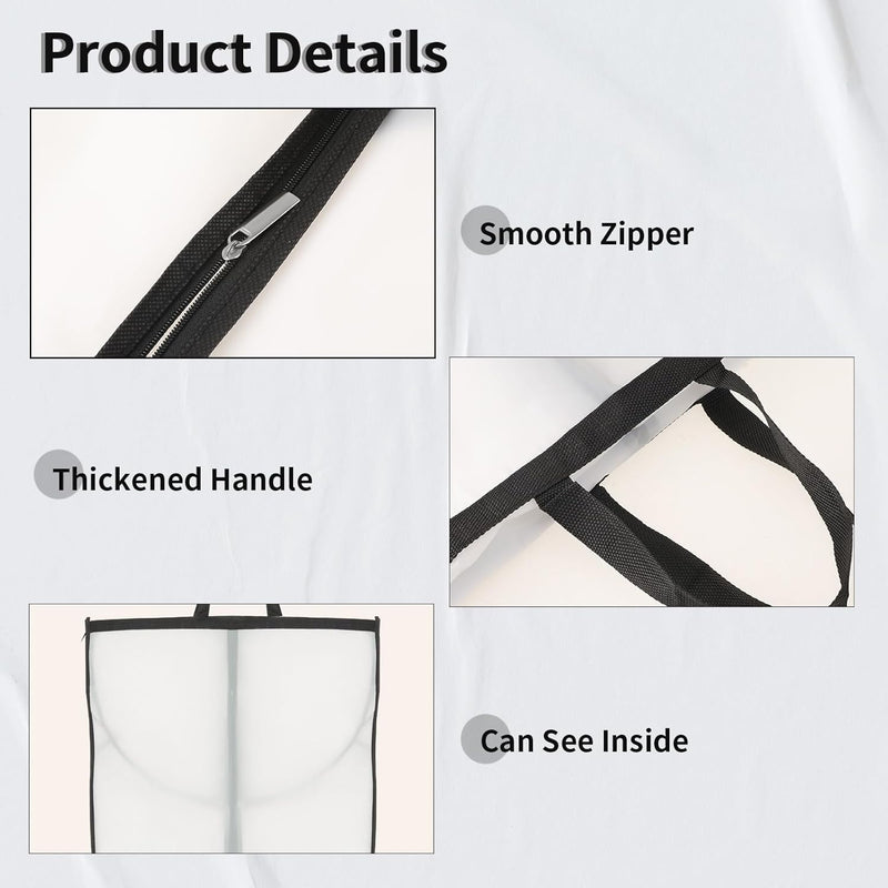 Lange Kleideraufbewahrungshülle – 180 cm Kleidersack mit Reißverschluss und Sichtfenster für den Herbst (Kaufe 1, Erhalte 1 GRATIS)