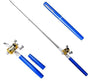 Blaue tragbare Angelrute Set, kompakt, ideal für Reisen, leicht, Pocket Pro Modell.