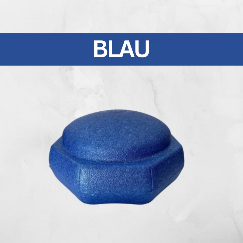 Blauer Balancekissen aus Schaumstoff für Fitness und Rehabilitation, rutschfest, langlebig.