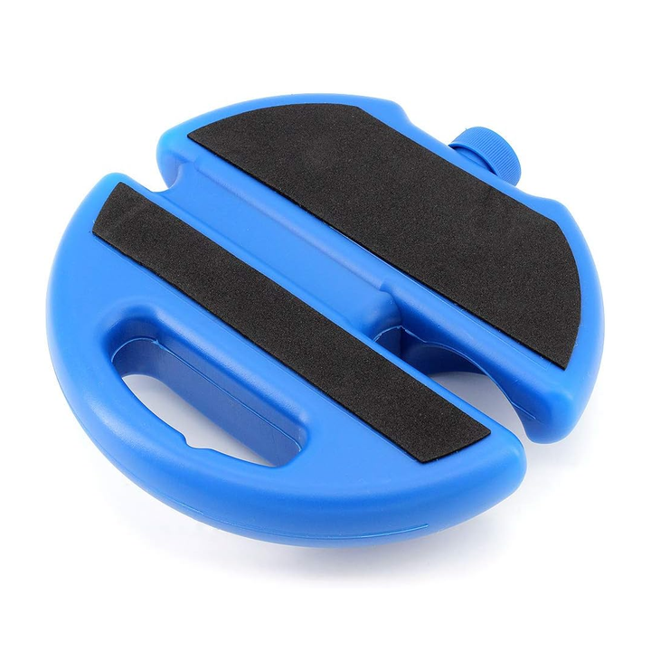 Blauer Kniekissen-Gartenhocker aus Kunststoff mit Griff, ergonomisch, rutschfest.