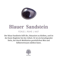 Blauer Sandstein, poliert, beruhigend, Meditation, Fokus, Mut, Selbstvertrauen, Heilstein.
