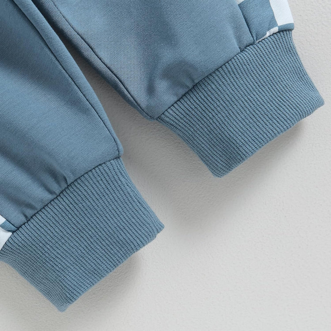 Blaue Jogginghose Bündchen, Baumwolle, Sportbekleidung, Freizeitmode, Herrenmode, Detailansicht
