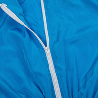 Blauer Windbreaker mit weißem Reißverschluss, wasserabweisend, Outdoor-Jacke für Herren.