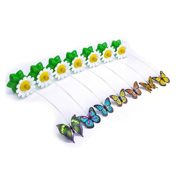 Bunte Schmetterlinge und Gänseblümchen-Dekoration, Frühling, Garten, Kunststoff, Wanddekoration.