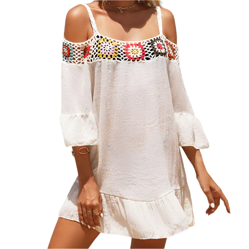 Schulterfreies Minikleid mit lockerer Passform – Livia