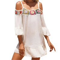 Schulterfreies Minikleid mit lockerer Passform – Livia