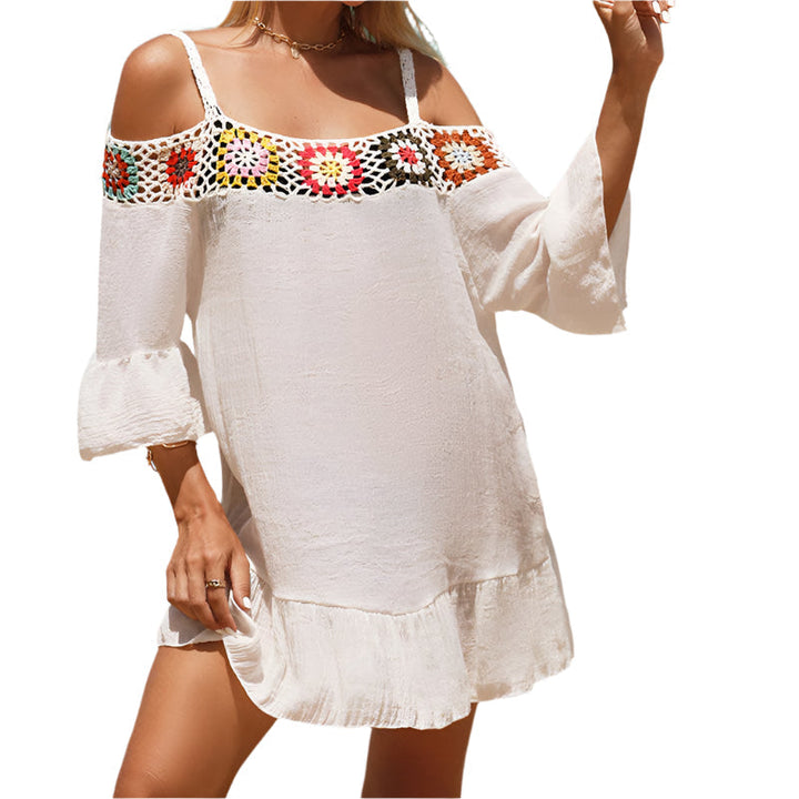 Schulterfreies Minikleid mit lockerer Passform – Livia