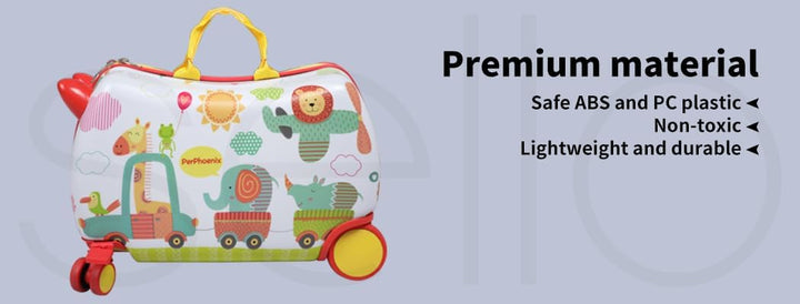 Kinderen 2-in-1 Ride-On Scooter Koffer met 360° Wielen