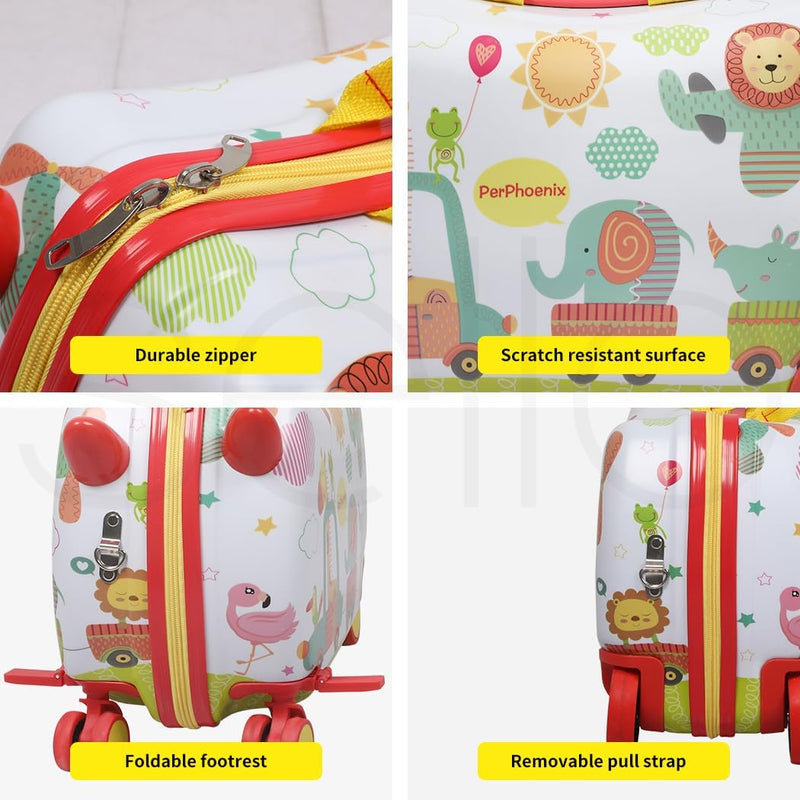 Kinderen 2-in-1 Ride-On Scooter Koffer met 360° Wielen