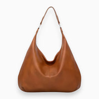 Braune Lederhandtasche, Hobo-Stil, elegantes Design, ideal für Alltag und Büro.