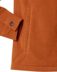 Braune Fleecejacke mit Knopfmanschette, weiches Material, Herbstmode, Herrenbekleidung.