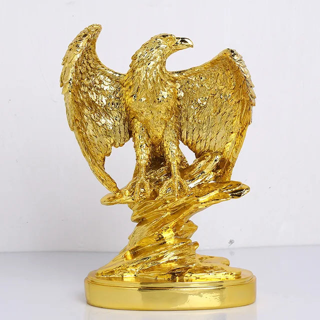 Bronze-Adler-Statue, dekorative Skulptur, goldfarben, für Zuhause oder Büro, Sammlerstück.