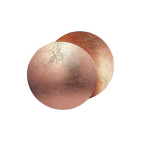 Zwei runde Bronzeplatten, glänzend, dekorativ, Metall, für Kunsthandwerk und Designprojekte.