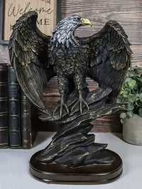 Bronze-Adlerstatue aus Harz, dekorative Skulptur, ideal für Wohn- und Bürodekoration.