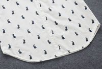 Herbstliches Shirtkleid mit Hasenprint und Reverskragen – Elina