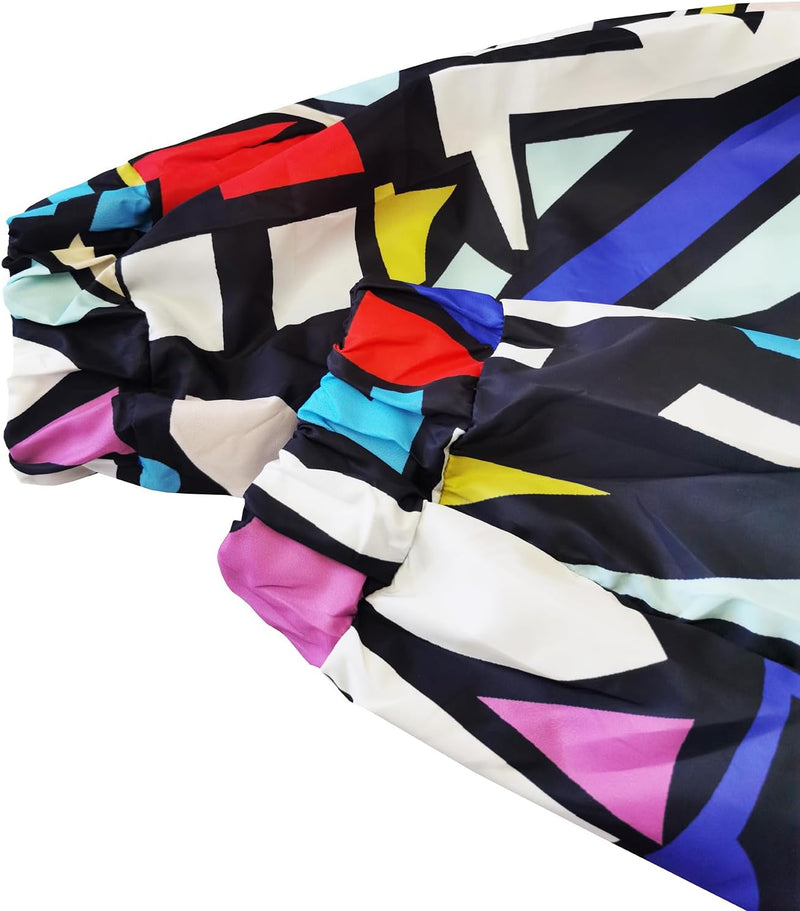 Bunte geometrische Bettwäsche, Mikrofaser, abstraktes Design, mehrfarbig, modern.