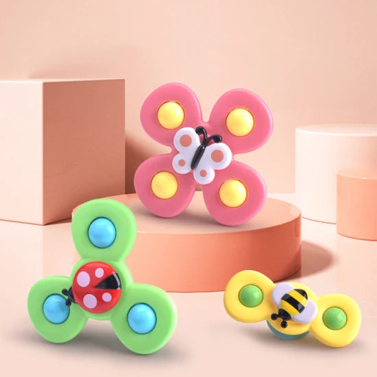 Bunte Insekten-Fidget-Spinner für Kinder, Schmetterling, Marienkäfer, Biene, Kunststoffspielzeug.