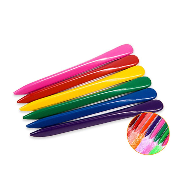 Bunte Kunststoffmesser Set, 7-teilig, Regenbogenfarben, für Küche oder Party, langlebig.