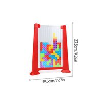 Rotes vertikales 4-Gewinnt-Spiel, Kunststoff, bunte Spielsteine, Maße 23,5x19,5 cm.