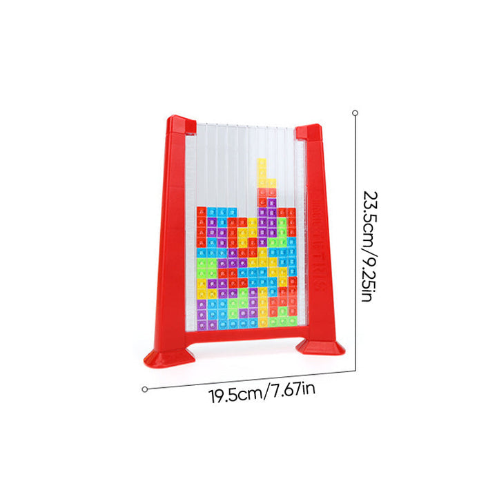 Rotes vertikales 4-Gewinnt-Spiel, Kunststoff, bunte Spielsteine, Maße 23,5x19,5 cm.