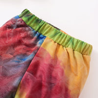 Bunte Batik-Shorts aus Baumwolle, elastischer Bund, Freizeitmode, Unisex, Sommerkleidung.