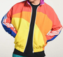 Bunter Retro-Windbreaker, 90er-Jahre-Stil, limitierte Edition, farbenfrohes Design.